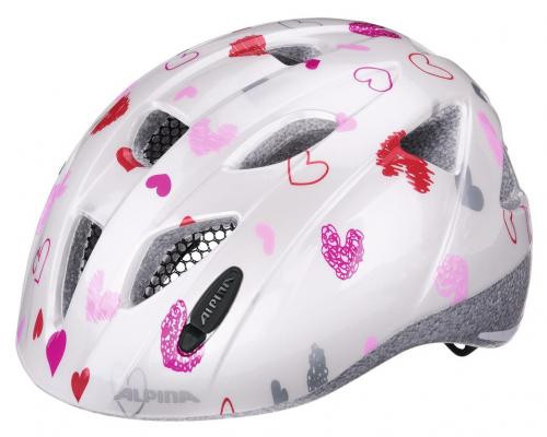 ALPINA Cycling helmet Ximo white hearts