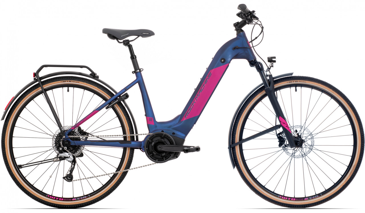 Rock Machine Electric bike Crossride INT e500B Lady Touring, blue / pink