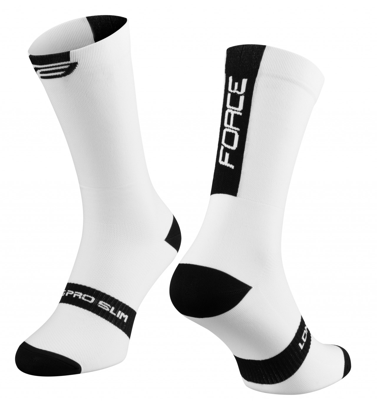 Force zokni LONG PRO SLIM, fehér-fekete