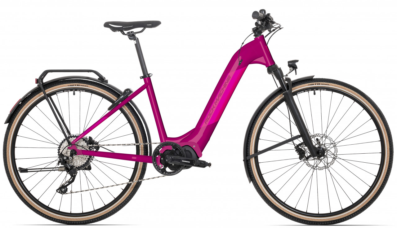 Rock Machine Electric bike Crossride INT e500 Lady Touring, model 2021, purple / pink