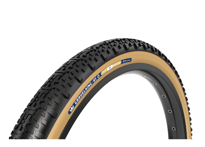 Panaracer Gravelking X1+ - 700 tire, kevlar, black, brown sidewall
