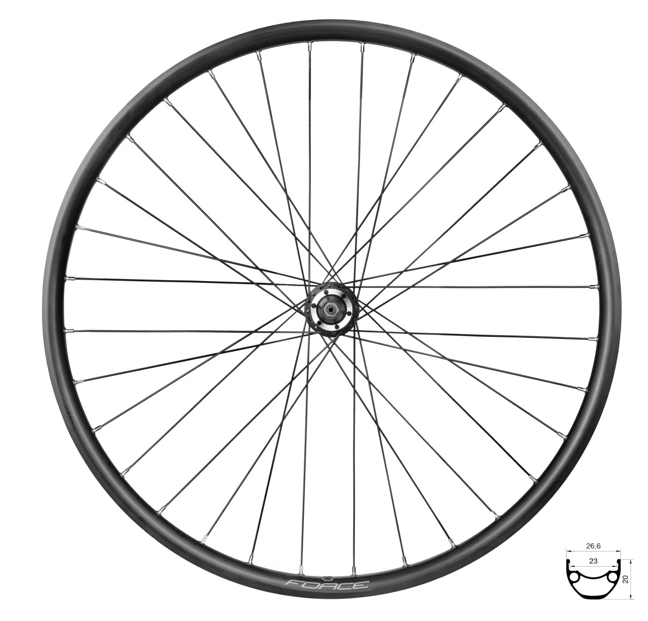 Force rear wheel XC DISC 584x23 F804333-6d 32d
