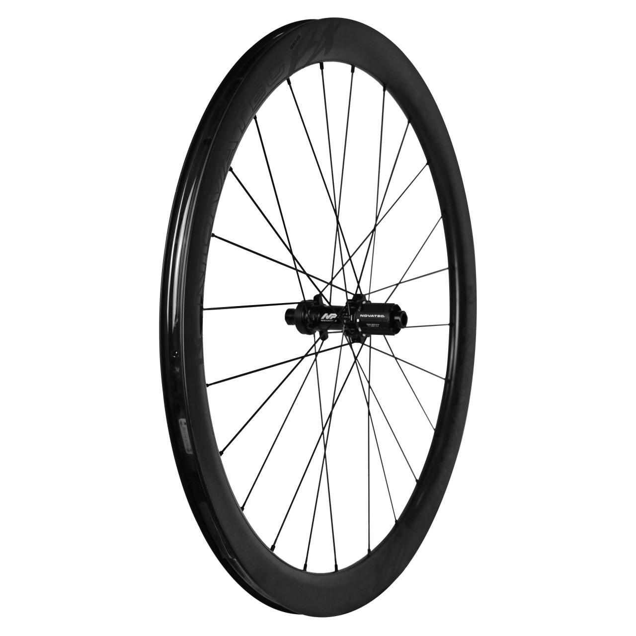 Novatec R4 Pro+ Carbon Road wheelset, thru axle, CL, Shimano HG