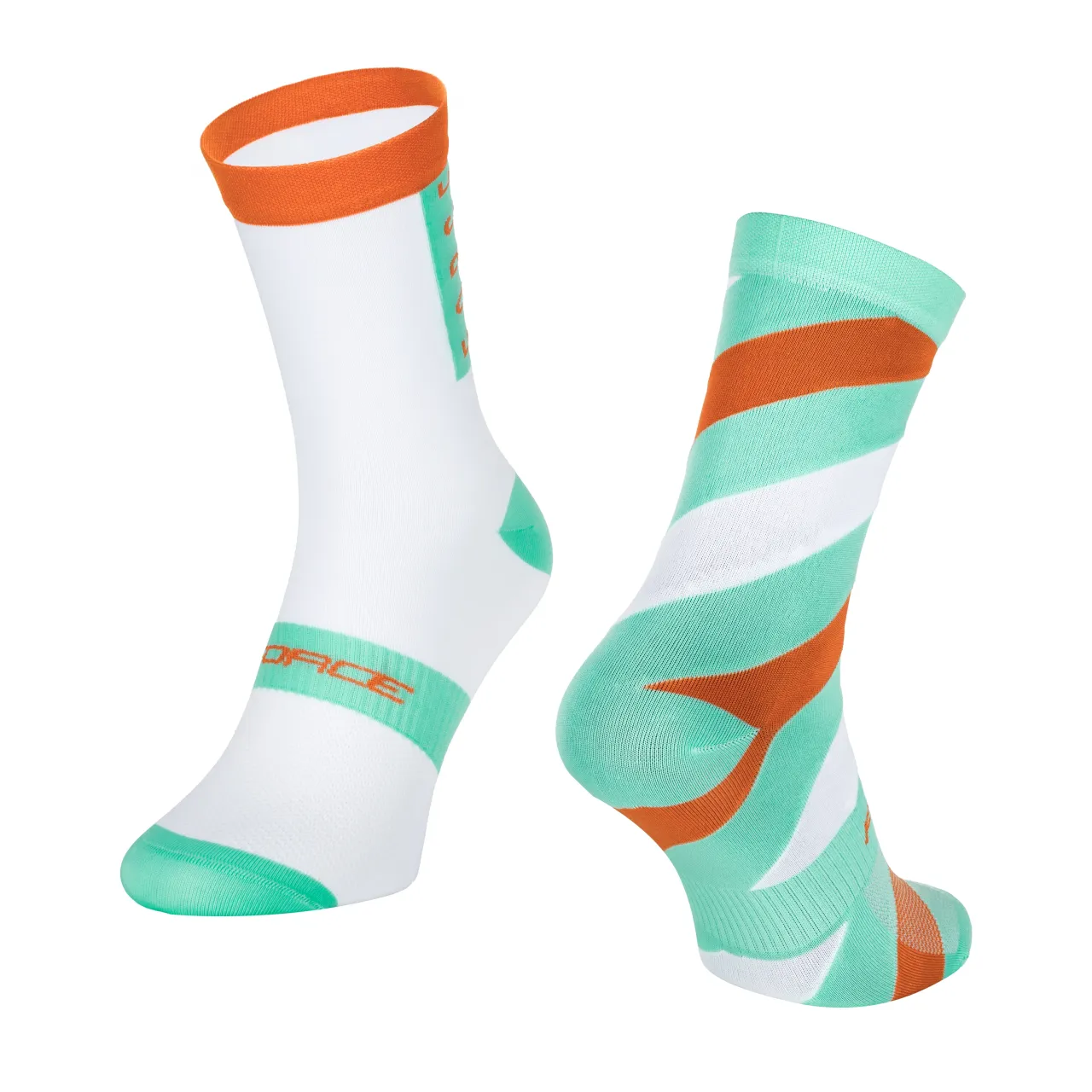Force socks SLANTED, white-green