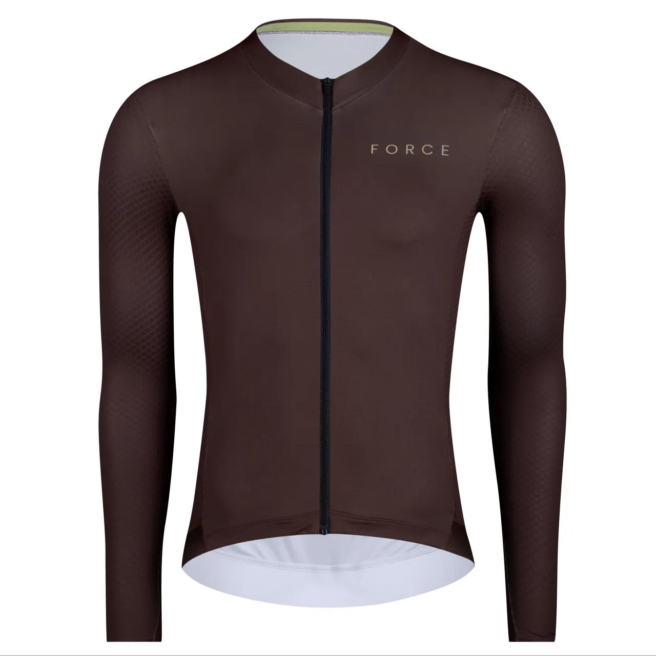 Force jersey PLAIN long sleeve, brown