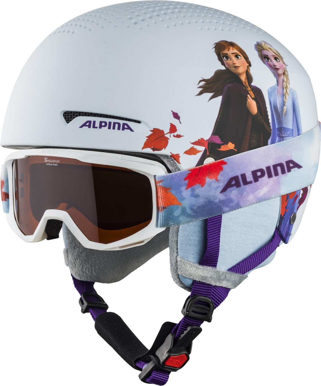 ALPINA Children's ski helmet ZUPO DISNEY Frozen II set with goggles