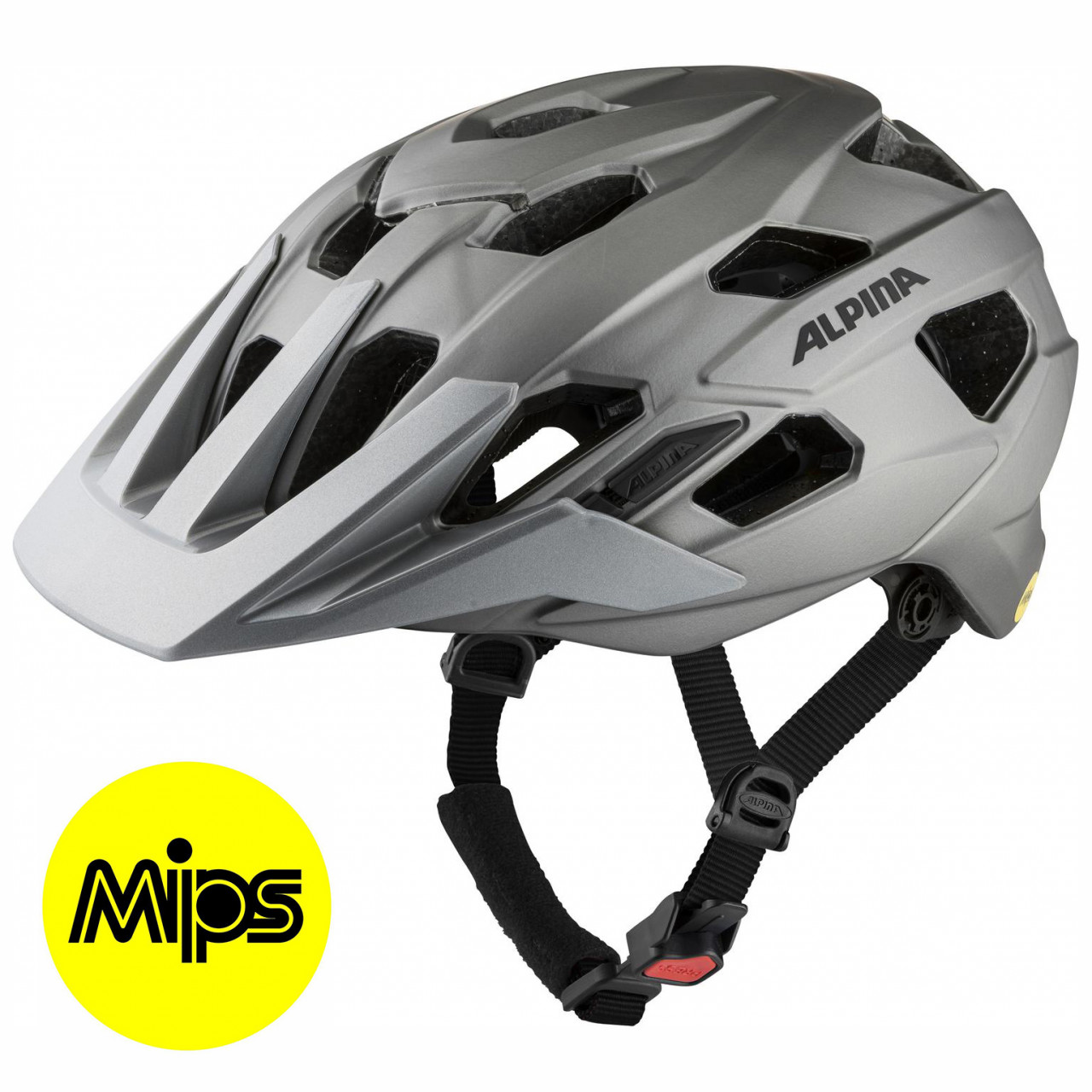 ALPINA Cycling helmet PLOSE MIPS dark silver matt