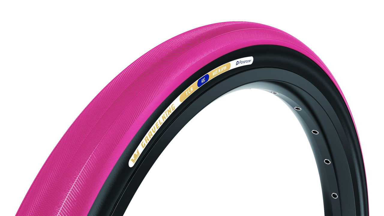 PANARACER Gravelking tire, kevlar. bead, pink-black
