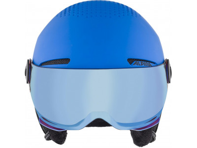 ALPINA Juniorská lyžiarska prilba ZUPO VISOR modrá matná - Veľkosť S (48-52 cm)