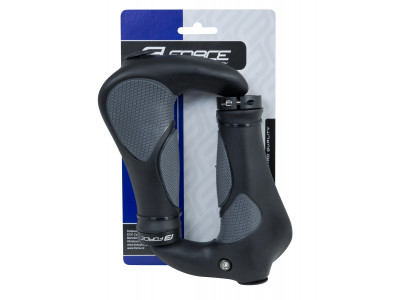 FORCE gripy GEL s integrovanými rohmi, 102mm, čierno-šedé