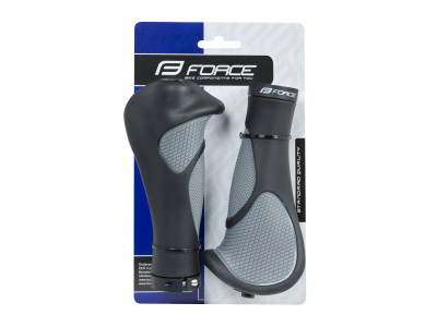 FORCE gripy ANATOMIC istené, čierno-šedé, balené