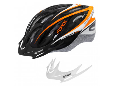 FORCE prilba HAL, čierno-oranžovo-biela XS - S