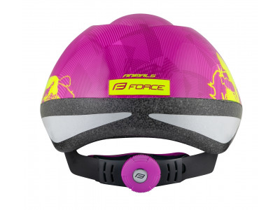 FORCE prilba FUN ANIMALS detská fluo-ružová M