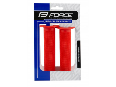 FORCE gripy BMX130 gumové, červené, balené