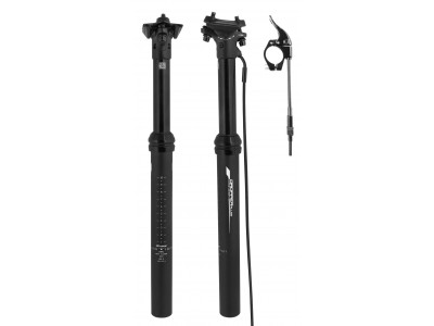 FORCE sedlovka F.DROPPER 31,6 / 440mm teleskopická, matná čierna