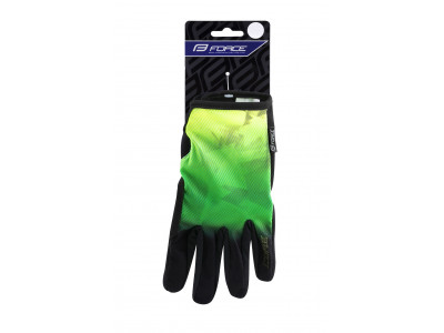 Force rukavice MTB CORE letné, fluo-zelené