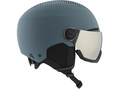 ALPINA Lyžiarska prilba ARBER VISOR Q-LITE dirt-blue - Veľkosť M (54-58 cm)