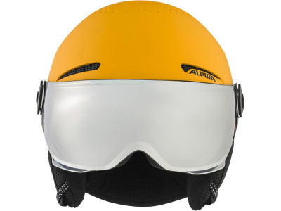 ALPINA Juniorská lyžiarska prilba ZUPO VISOR Q-LITE  ohnivo žltá - Veľkosť S (48-52 cm)