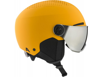 ALPINA Juniorská lyžiarska prilba ZUPO VISOR Q-LITE  ohnivo žltá - Veľkosť S (48-52 cm)