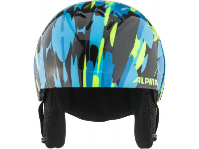 ALPINA Detská lyžiarska prilba PIZI neon-blue green - Veľkosť S (48-52)