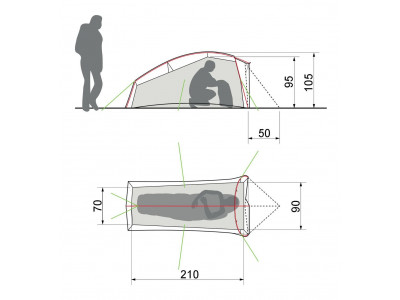 Vaude stan Taurus 1P, zelený (cress green)
