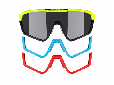 FORCE okuliare APEX, fluo-čierne, čierne kontrastné sklo