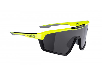 FORCE okuliare APEX, fluo-čierne, čierne kontrastné sklo