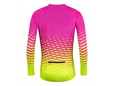 FORCE dres MTB ANGLE dámsky dlhý rukáv, ružovo-fluo