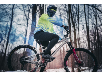 Force dres MTB ANGLE dl. rukáv, fluo-modrý