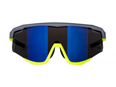 FORCE okuliare SONIC šedo-fluo, modro-fialové zrkadlové sklo