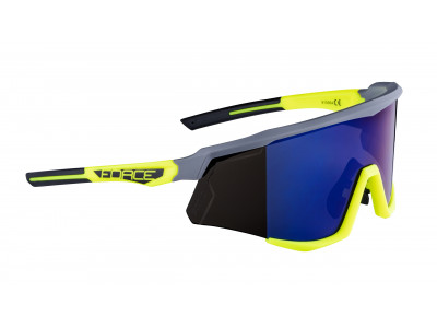 FORCE okuliare SONIC šedo-fluo, modro-fialové zrkadlové sklo