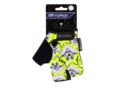 Force rukavice WOLFIE KID, fluo