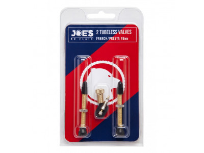 JOE´S NO-FLATS sada bezdušových ventilkov PRESTA - FV - 48mm , mosadz