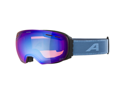 ALPINA Lyžiarske okuliare GRANBY Q-LITE black-smoke-blue matt, modré sklo