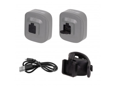 FORCE svetlo predné COB 2.0 75LM USB, čierne