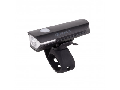FORCE svetlo predné FLUX 200LM USB, čierne