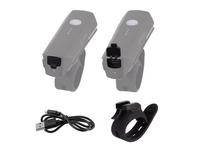 FORCE svetlo predné FLUX 550LM USB, čierne