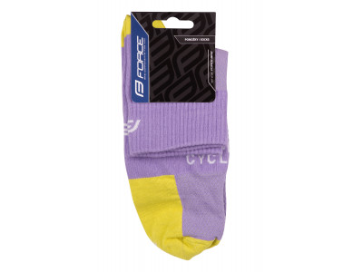 FORCE ponožky EDGE, fialovo-fluo