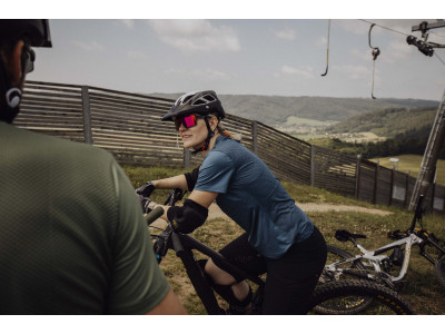 Force dres MTB MOUNT LADY kr. rukáv, modrý