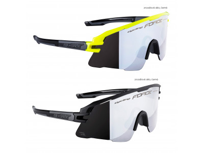 Force okuliare F AMBIENT 1x čierne + 1x fluo, čierne sklo SADA