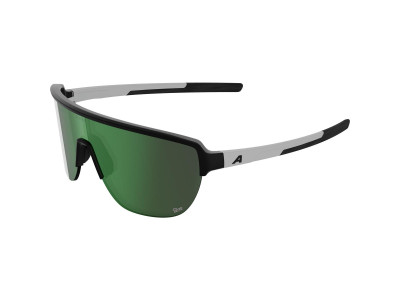 ALPINA športové slnečné okuliare RAM 2.0 Q-LITE - black-white matt / farba skla - green  