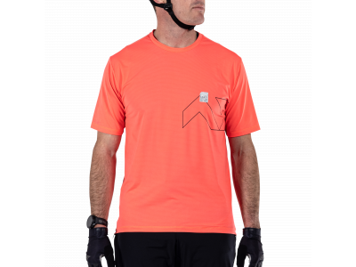 Leatt cyklistický dres MTB Trail 1.0 X-Flow, Neon