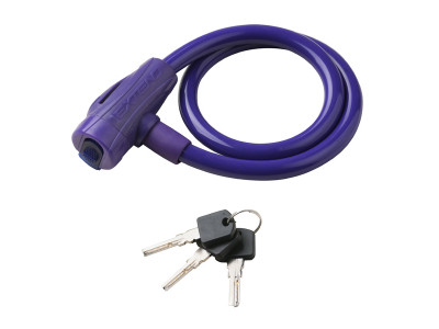 Extend zámok na bicykel COMPANION 12*650mm, - purple