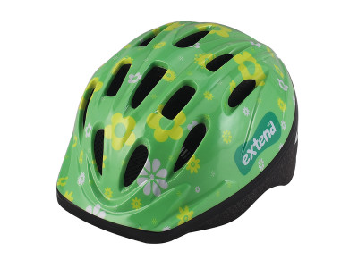 Extend prilba LILLY kvetinková zelená XS/S (47-51cm)