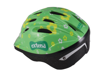 Extend prilba LILLY kvetinková zelená XS/S (47-51cm)
