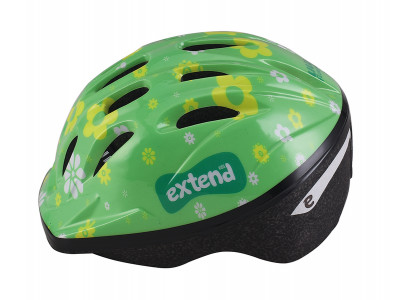Extend prilba LILLY kvetinková zelená S/M (51-54cm)