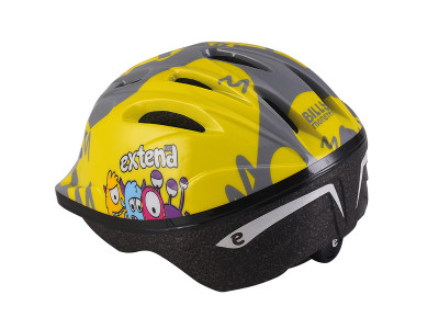 Extend prilba BILLY Monster žltá-sivá S/M (51-54cm)