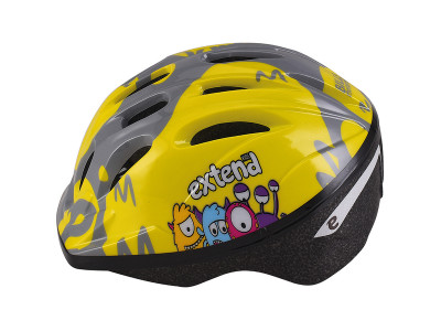 Extend prilba BILLY Monster žltá-sivá S/M (51-54cm)