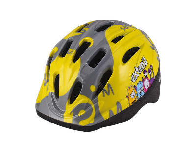 Extend prilba BILLY Monster žltá-sivá S/M (51-54cm)