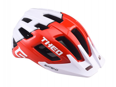 Extend cyklistická prilba THEO red-polar white, M/L (58-62cm) shine
